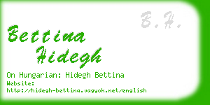 bettina hidegh business card